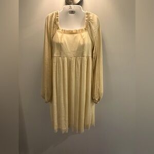 Baltic Born Listicle Jules Shimmer Gold Dress size Medium
